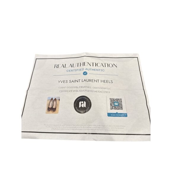 Yves St. Laurent Brown Patent Leather Cork Wedge Heels Size 37 Pre-Owned. - Picture 14 of 14